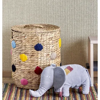 Úložný box Bloomingville Úložný koš s víkem Jooha Jooha Basket w/Lid, Nature, Water Hyacinth