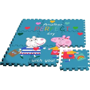 EUROSWAN Podlahové pěnové puzzle Peppa Pig Eva, 9 dílků v tašce cm