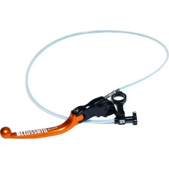 Páčka brzdy ACCOSSATO with integrated remote adjuster for original brake master cylinders folding orange RA002O-35-RST