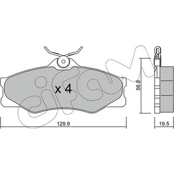 Brzdová destička Sada brzdových destiček, kotoučová brzda CIFAM 822-636-0