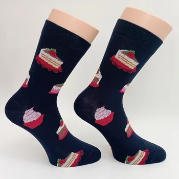 Dámské ponožky Dámské ponožky Trepon Dortík, tmavě modré (barevné ponožky pro cukráře)