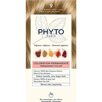 Barva na vlasy Phyto Phytocolor phyto barva na vlasy 9 velmi světlá blond, 50ml + 50ml + 12ml/1 bal.