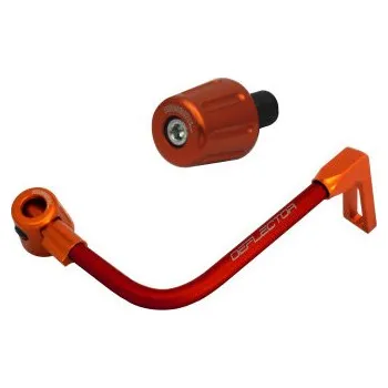 Lever guard ACCOSSATO with red hose and joint right, aluminium DE004-021-TP-12