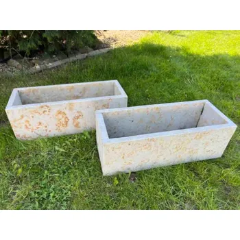 Zahradní dekorace ZahradniDekorace AKCE 2ks zahradní květináč - délka 70 cm, šířka 27cm, výška 25cm, 25kg