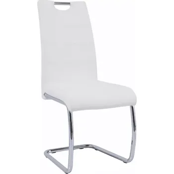 Jídelní židle Jídelní židle ABIRA NEW - bílá ekokůže / chrom - SLEVA 3% s kodem radost25