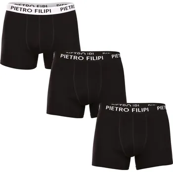 Boxerky 3PACK pánské boxerky Pietro Filipi černé (3BCL006) XL Možnost vrácení zboží ZDARMA do 120 dnů!