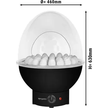 Lednice G.Gastro Kryt z plexiskla pro vařič na vejce - matně černý