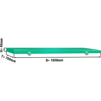 Kuchyňské prkénko G.Gastro Commercial Prep Table Cutting Board 1000×700×40 mm – HACCP - Green - PE500 Plastic - 4 Stoppers