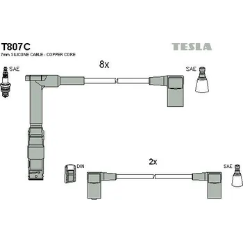 Zapalovací kabel Sada kabelů pro zapalování TESLA T807C