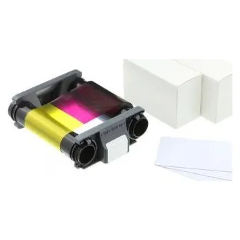 Pásek do tiskárny BADGY YMCKO, barevná páska pro tiskárny Badgy + 100 PVC karet (0,76mm) (CBGP0001C)