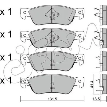 Auto-moto Sada brzdových destiček, kotoučová brzda CIFAM 822-359-0