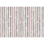Koberec KARAN 133x190 cm - růžová/šedá/bílá - SLEVA 3% s kodem radost25