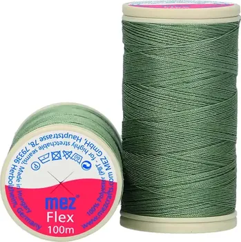 Nit Elastická polyesterová nit 5556 Světle olivová (MEZ FLEX 120)