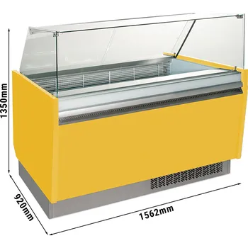 Vinotéka G.Gastro Zmrzlinový pult 1,56 x 0,92 m - žlutý