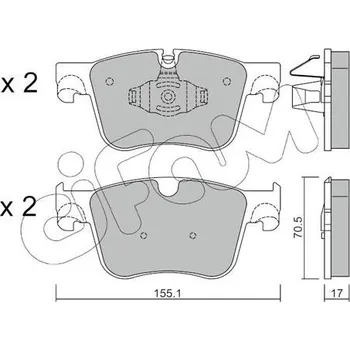 Brzdová destička Sada brzdových destiček, kotoučová brzda CIFAM 822-985-1