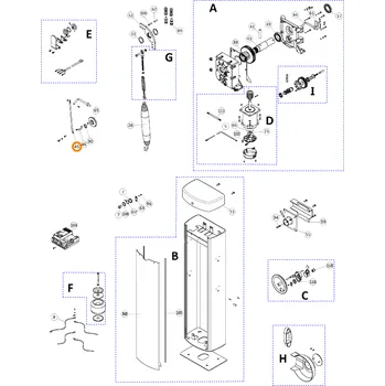 Pohon brány Nice PMD0567.4610 páčka spojky SIGNO
