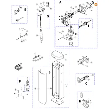 Pohon brány GOR-G.5501 těsnící kroužek pro pohony Nice WIL a SIGNO