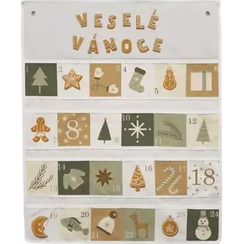 Vánoční dekorace Adventní kalendář veselé Vánoce - SLEVA 3% s kodem radost25