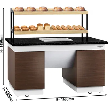 Kuchyňská skříňka G.Gastro Regál na chléb - 1,6 x 0,8 m