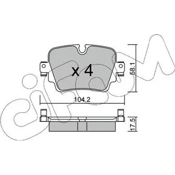 Auto-moto Sada brzdových destiček, kotoučová brzda CIFAM 822-1036-0