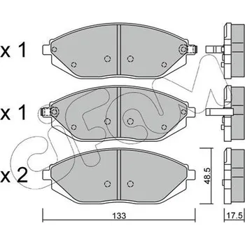 Auto-moto Sada brzdových destiček, kotoučová brzda CIFAM 822-908-0
