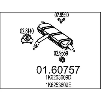 Auto-moto Zadní tlumič výfuku MTS 01.60757
