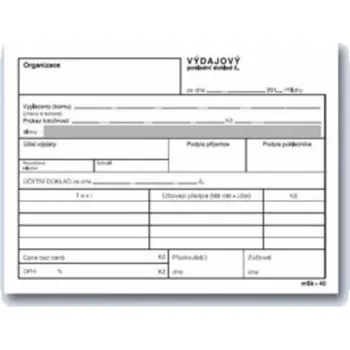 Tiskopis Výdajový pokladní doklad A6 40