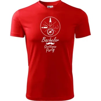 Pánské tričko Bachelor Gentleman - Pánské triko Fantasy sportovní (dresovina) - XL ( Červená )