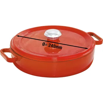 Hrnec G.Gastro Litinový hrnec mělký - Ø 240 mm - oranžový