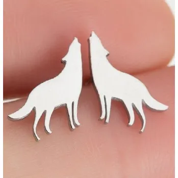 Šperk Náušnice s vlkem