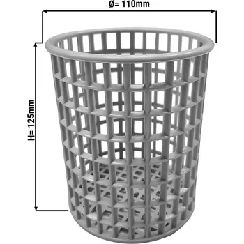Příborník do zásuvky G.Gastro (12 Kusů) Kulatý košík na příbory - šedý