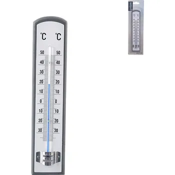 Domácí teploměr ORION Teploměr univerzální 21 cm antracitový, dřevo