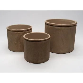 Květináč Keramický obal na květináč, Rozměr malý - průměr 14 cm x 13 cm
