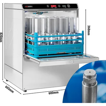 Myčka nádobí G.Gastro Commercial Dish & bottle washer – Digital - Gravity drain - Detergent/Rinse Aid - 16-bottle 85°C