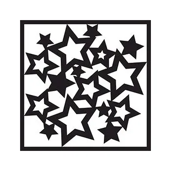 Šablona Hvězdy, 25 x 25 cm, plast