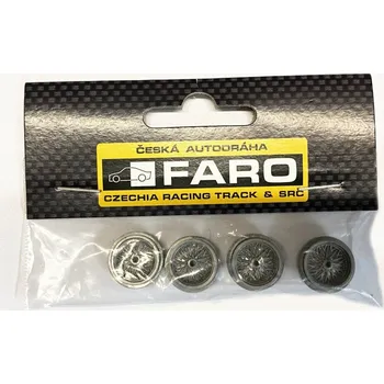 Příslušenství k autodráze Disk ITES, FARO 9 /13,8 výplet . Pouze disky, balení neobsahuje pneumatiky. 4 ks v balení.