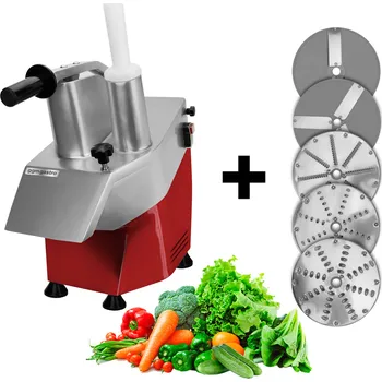 Kráječ na chleba G.Gastro Kráječ zeleniny - 550 W - červený - vč. 5 krájecích kotoučů