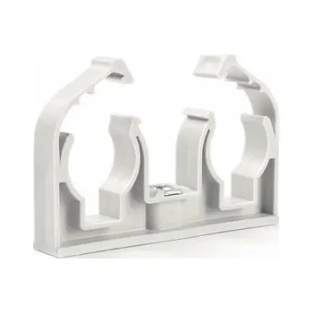 hadicová spona Příchytka D2x28 s klipem a maticí M6 bílá (50 ks)