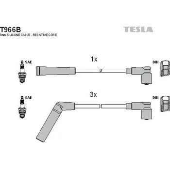 Zapalovací kabel Sada kabelů pro zapalování TESLA T966B
