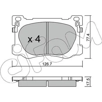 Auto-moto Sada brzdových destiček, kotoučová brzda CIFAM 822-1093-0
