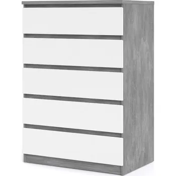 Komoda Komoda Simplicity 231 beton/bílý lesk