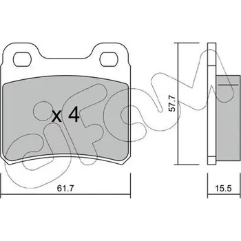 Brzdová destička Sada brzdových destiček, kotoučová brzda CIFAM 822-141-0