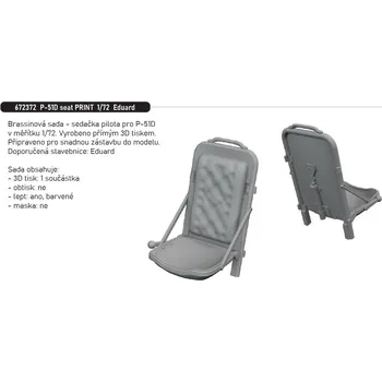 Plastikový model Eduard 1/72 P-51D seat PRINT (EDUARD)