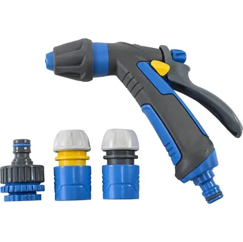 Zahradní hadice AQUACRAFT Rozstřikovač pistolový Comfort + spojky 1/2" + adaptér 1/2"-3/4"