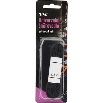 Tkaničky do bot VM Footwear VM 3101 ploché černo šedé, 125 cm