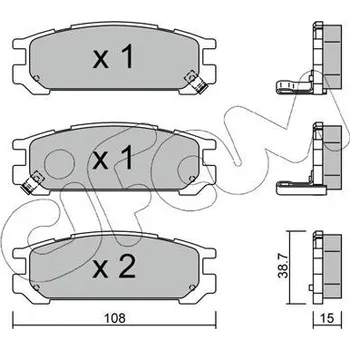 Brzdový systém Sada brzdových destiček, kotoučová brzda CIFAM 822-204-0