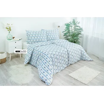 Povlečení Stanex Ložní povlečení krepové Retro modré (LS249) ROZMĚR: 140x220 cm + polštář (90x70 cm)