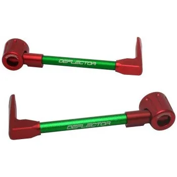 Lever guard ACCOSSATO with green hose and joint right + left , aluminium DE003-030-TD-12