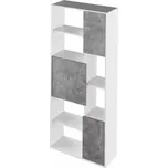 Regál ULIMI - bílá/beton - SLEVA 3% s kodem radost25