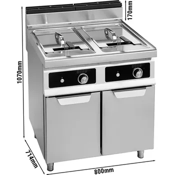 fritéza G.Gastro Elektrická fritéza - 18 +18L (27 kW) - elektrické ovládání